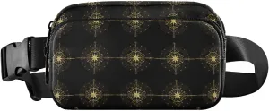 Oyihfvs Magic Ancient Wind Rose Magic Navigation Gold Compass Adjustable Fanny Waist Pack Pouch, Waterproof Runners Sports Waist Pack Wallet for Sports Hiking Fitness Cycling Gym Women Men