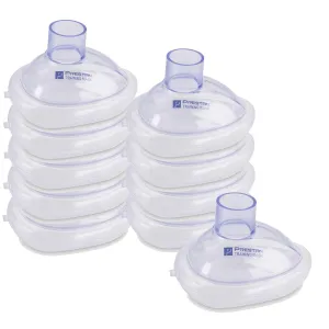 Pack of 10 Infant Training CPR Pocket Resuscitator Masks, PRESTAN