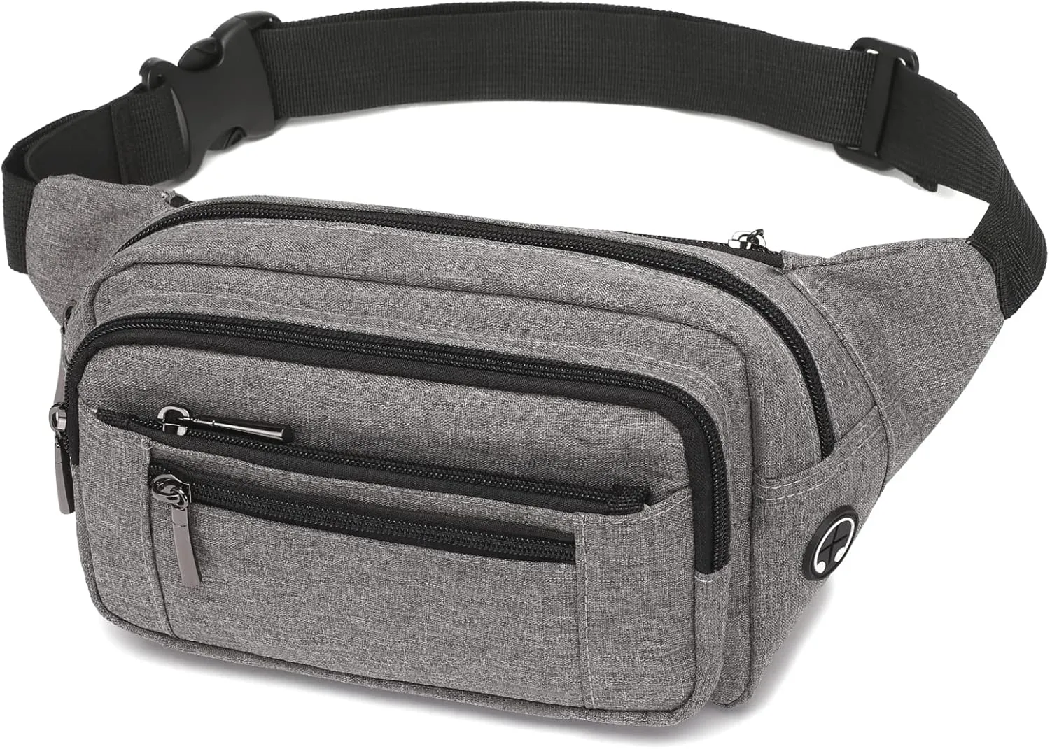 Packism Fanny Pack for Women Men - Fanny Packs for Women Cross Body Everywhere Belt Bag Bum Bag with 6 Zipper Pockets Plus Size & Adjustable Strap for Traveling Cycling Running Hiking