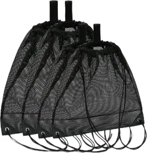 Palmhomee Pack of 4 Mesh Drawstring Bag String Bag for Sports Climbing Gym Laundry Seashell Toy Beach and Hunting (Mixed 2 Sizes)