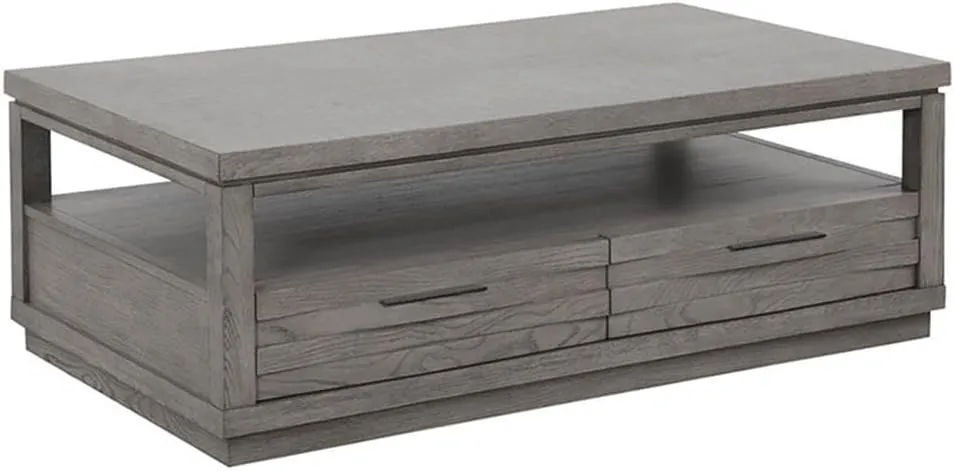 Parker House Pure Modern Wood Rectangular Cocktail in Moonstone
