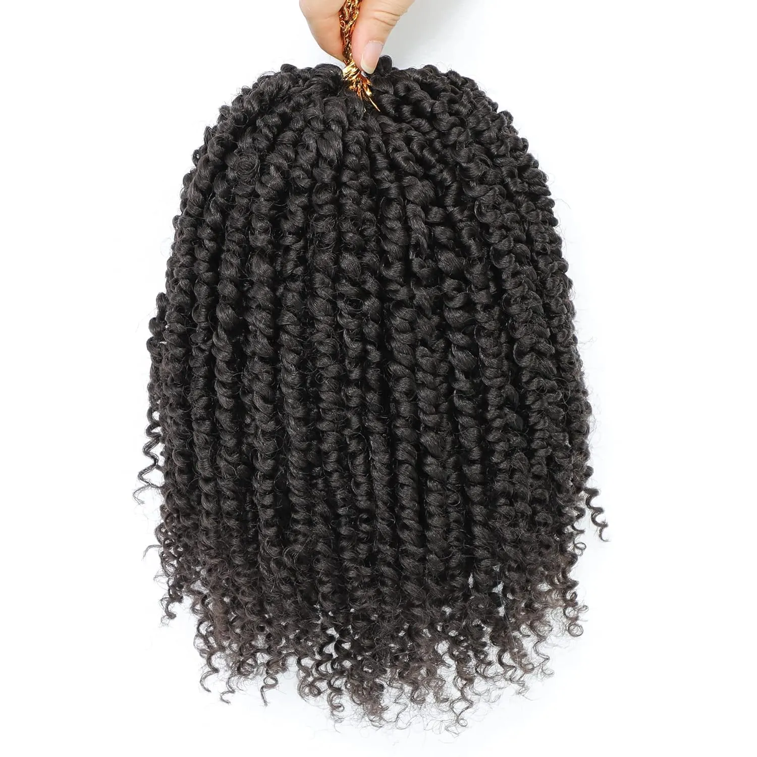 Passion Twist Crochet Hair,12 Inch 9 Packs Pretwisted Passion Twist Hair, Soft Pre Looped Crochet Hair For Women，Short Curly Crochet Twists Braids(12",4#)