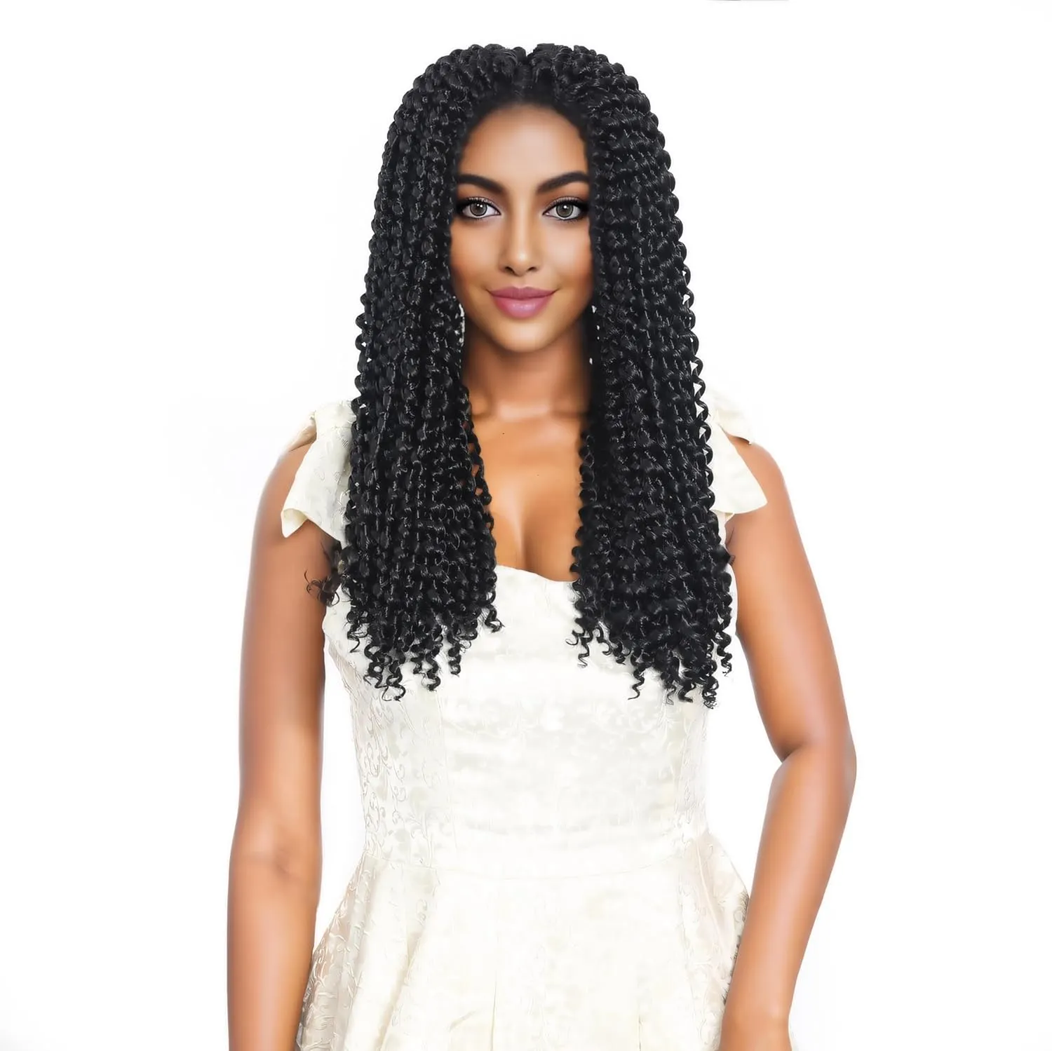 Passion Twist Hair 18 Inch 8 Packs Water Wave Crochet Hair Pre Looped Spring Bohemian Braids for Black Women