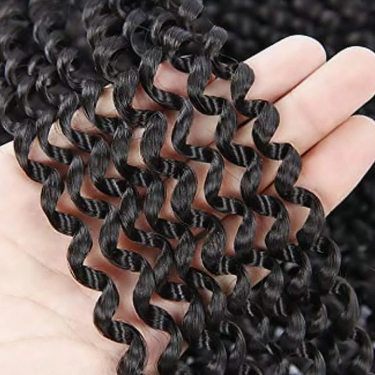 Passion Twist Hair 18 Inch 8 Packs Water Wave Crochet Hair Pre Looped Spring Bohemian Braids for Black Women
