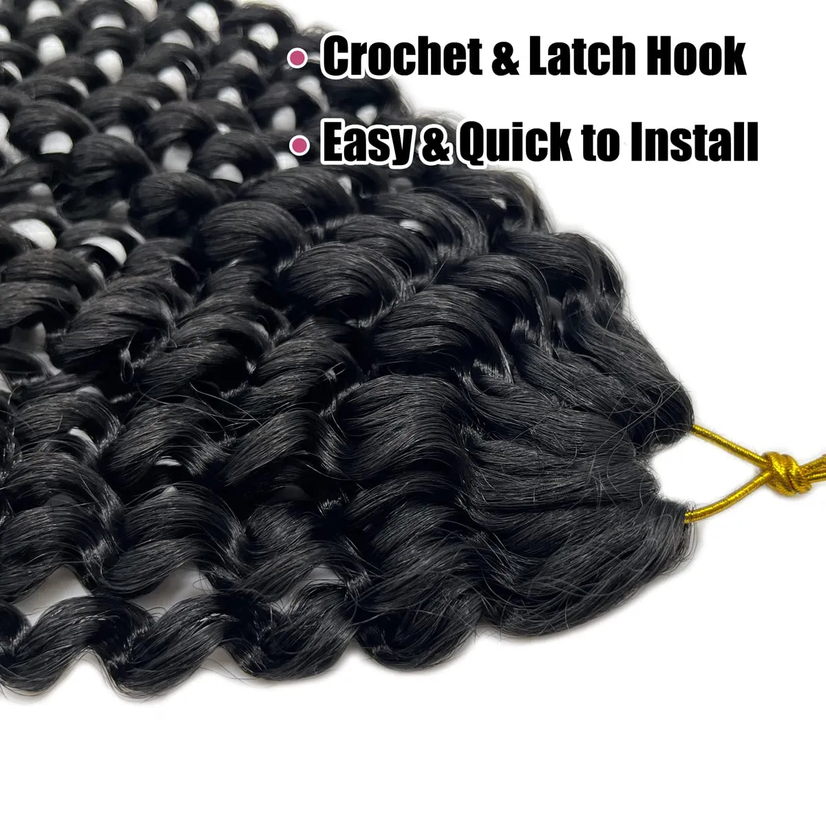 Passion Twist Hair 24 Inch 7 Packs Water Wave Crochet Hair Briads Pre-looped Braiding Hair Synthetic Crochet Hair For Black Women(24in, 7pack, 1b)