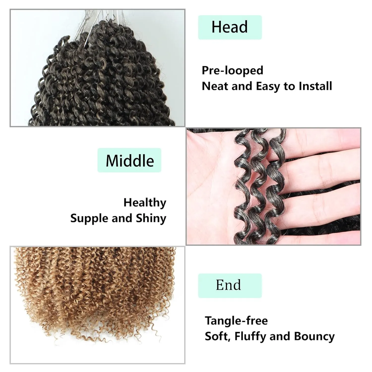 Passion Twist Hair - 24 Inch 7 Packs Water Wave Crochet Hair Spring Twist for Butterfly Locs or Passion Twists Crochet Hair Bohemian Curly Synthenic Braiding Hair Extension ( 24”, T27-7P )