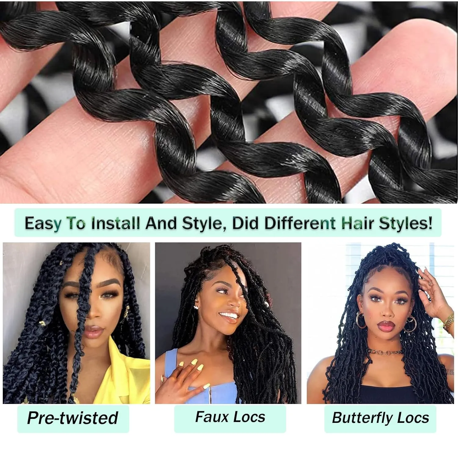 Passion Twist Hair - 24 Inch 7 Packs Water Wave Crochet Hair Spring Twist for Butterfly Locs or Passion Twists Crochet Hair Bohemian Curly Synthenic Braiding Hair Extension ( 24”, T27-7P )