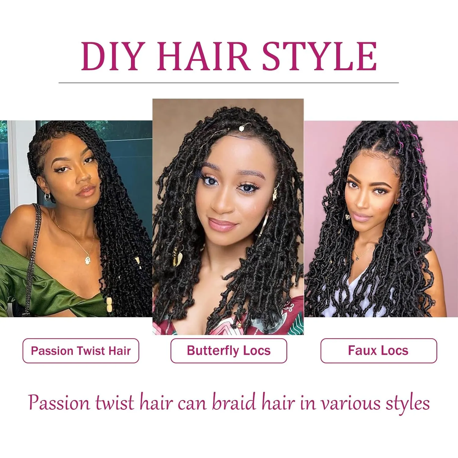 Passion Twist Hair 24 Inch: Water Wave Crochet Hair 6 Packs Passion Twist Crochet Hair for Black Women Water Wave Passion Twist Hair Extensions (350#)