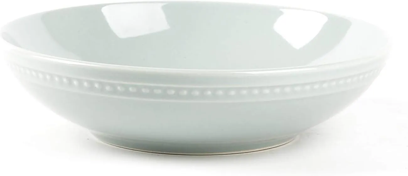 Pearl Dots Stoneware Dinnerware Set (20pc Set, Teal)