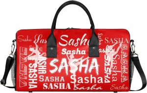 Personalized Ballet Dance Bags, Custom Travel Duffle Bag Custom Gym Bag Dancer Bag Customized Sport Bag with Name, Overnight Weekender Bags, Coral Red A