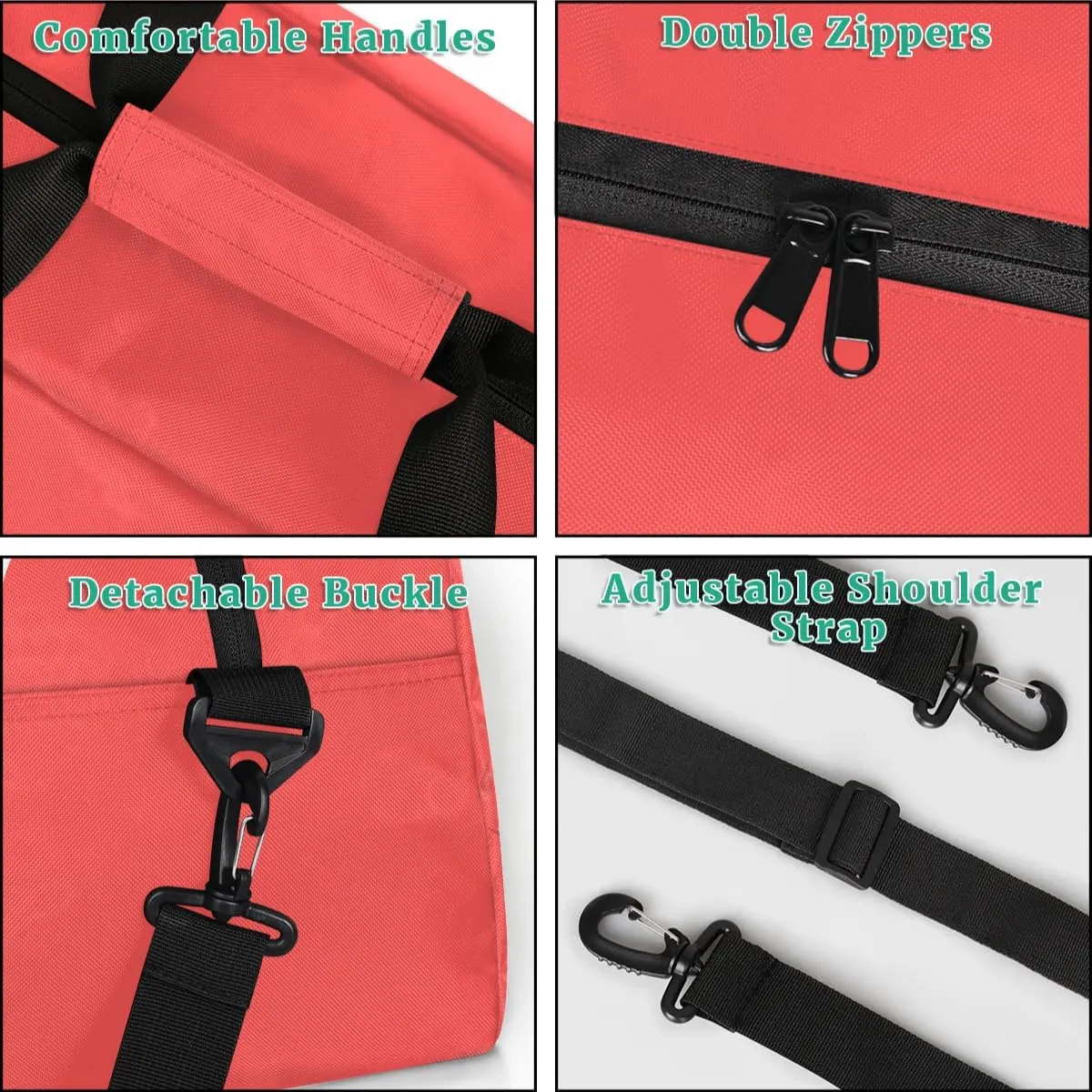 Personalized Cheerleader Sports Bag Custom Gymnastics Name Gym Duffel Bags Customized Cheer Ballet Dance Gift Overnight Weekender Bag, Coral Red