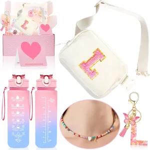 Personalized Fanny Pack for Girls, Gift Sets for Teen Girls, Birthday Gifts for 4 5 6 7 8 9 10 11 12 13 Year Old Girl, Initial Crossbody Bag Belt Bag for Girl Kids (L)