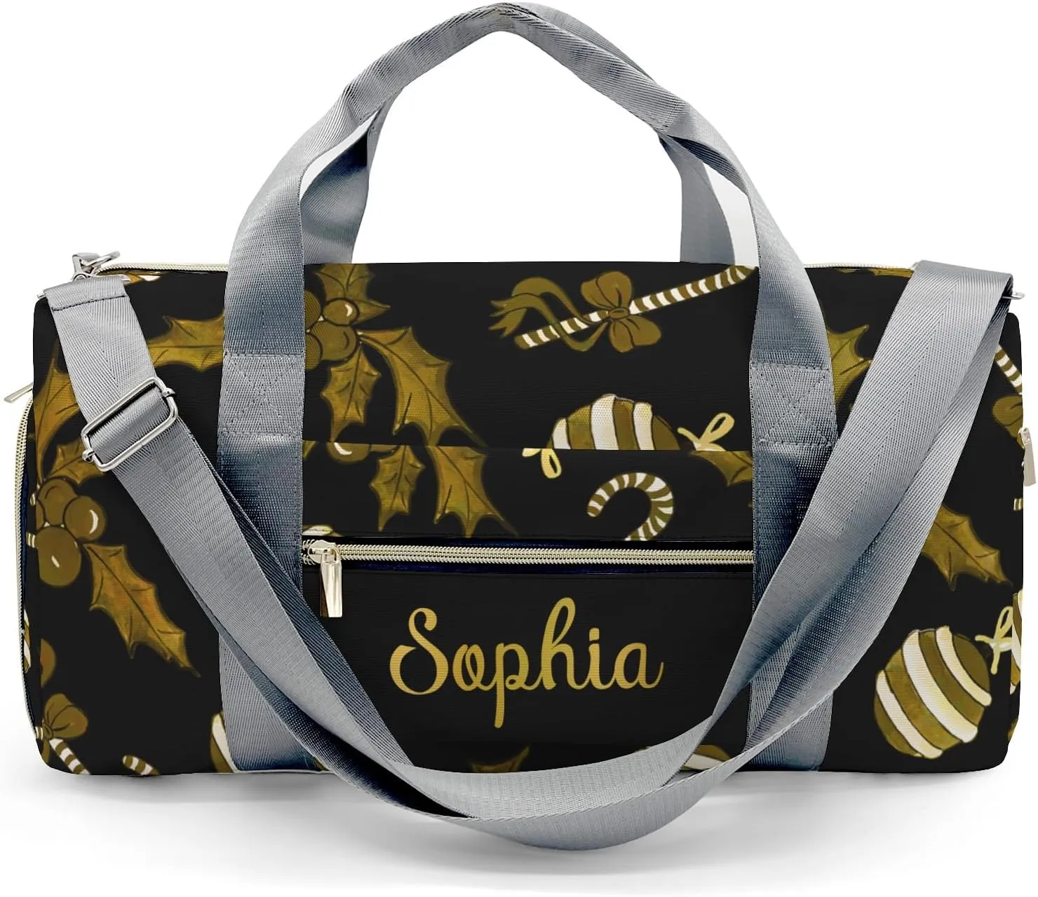 Personalized Name Duffel Bag Golden Pattern Ultimate Travel Bags: Your Companion for Every Adventure