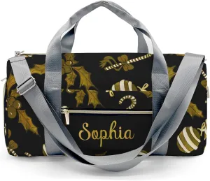 Personalized Name Duffel Bag Golden Pattern Ultimate Travel Bags: Your Companion for Every Adventure