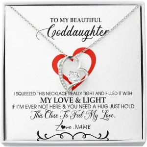 Personalized To My Goddaughter Necklace from Godfather Forget I Love You Lion Jewelry Goddaughter Birthday Graduation Christmas Customized Message Card