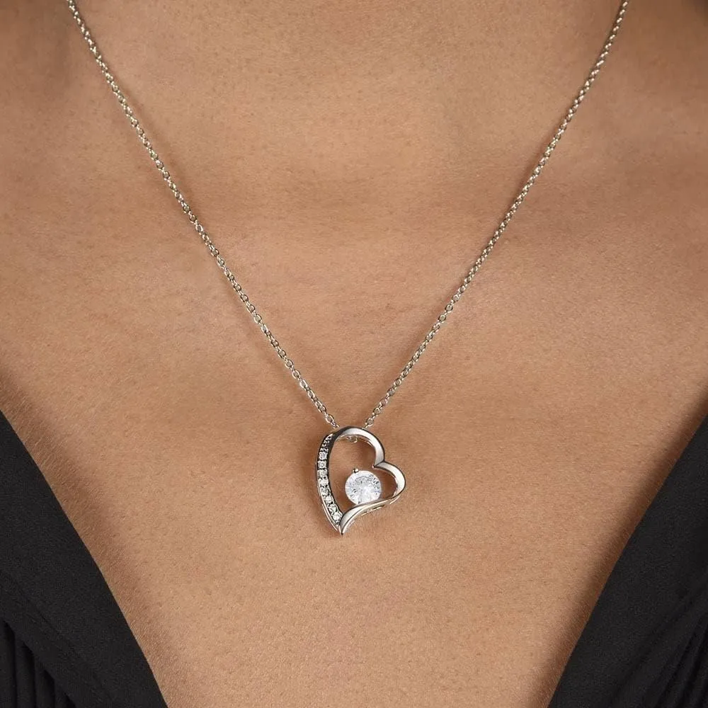 Personalized To My Mommy Necklace Heart Feet Baby First Time for Pregnant Mom Happy 1st Mothers Day Customized Gift Box and Message Card