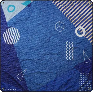Picnic Blanket, Waterproof Beach and Lawn Mat, Portable with Carrying Handle (78.74in, Geometric)