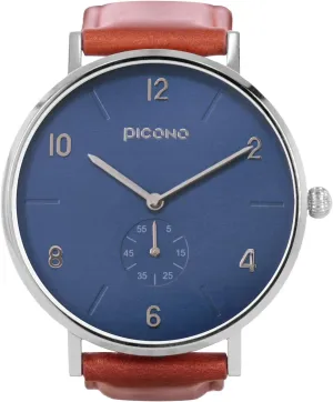 PICONO Classic Metal Series - Multi Dial Water Resistant Analog Quartz Watch - No. CE-9003 Blue