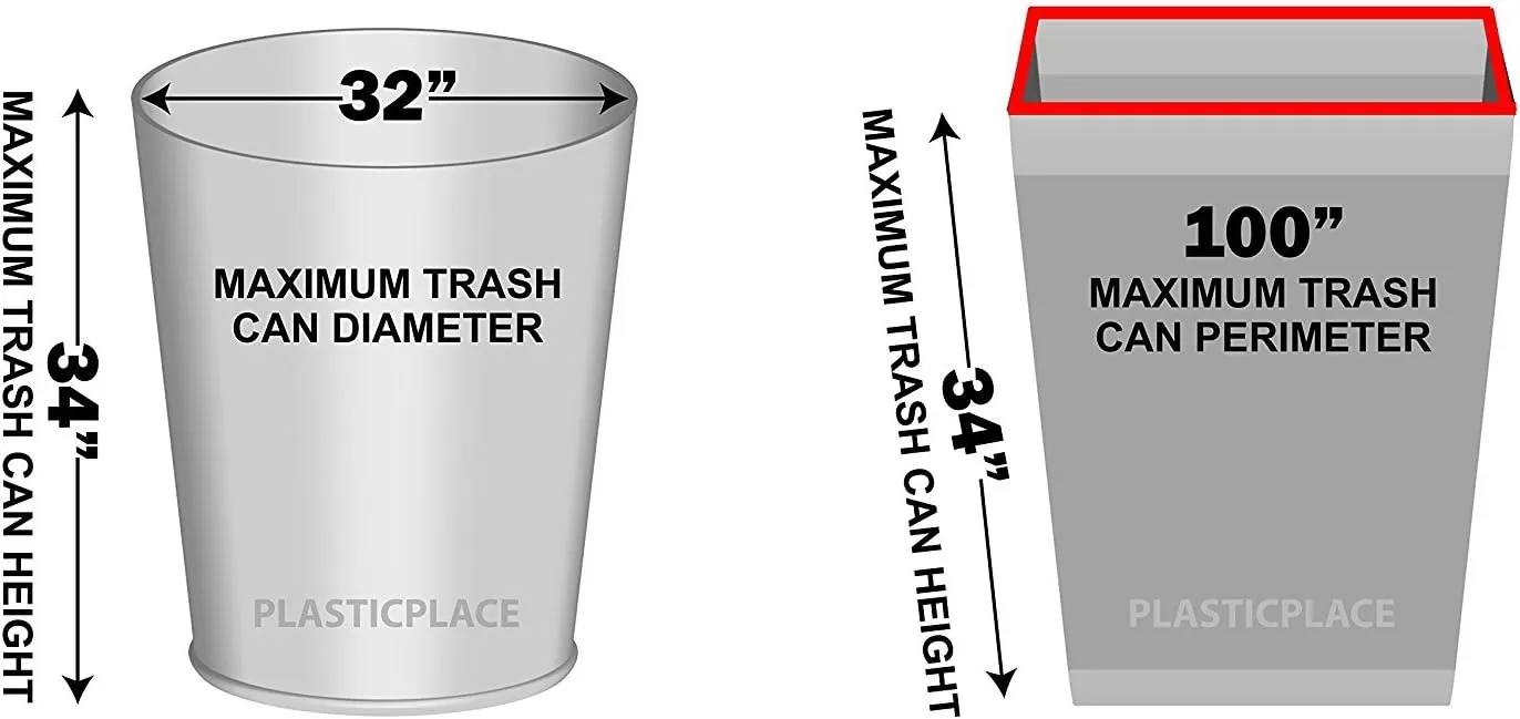 Plasticplace 65 Gallon Trash Bags │ 2.7 Mil │ Black Heavy Duty Garbage Can Liners │ 50” x 48” (25 Count) (W65LDB225A)