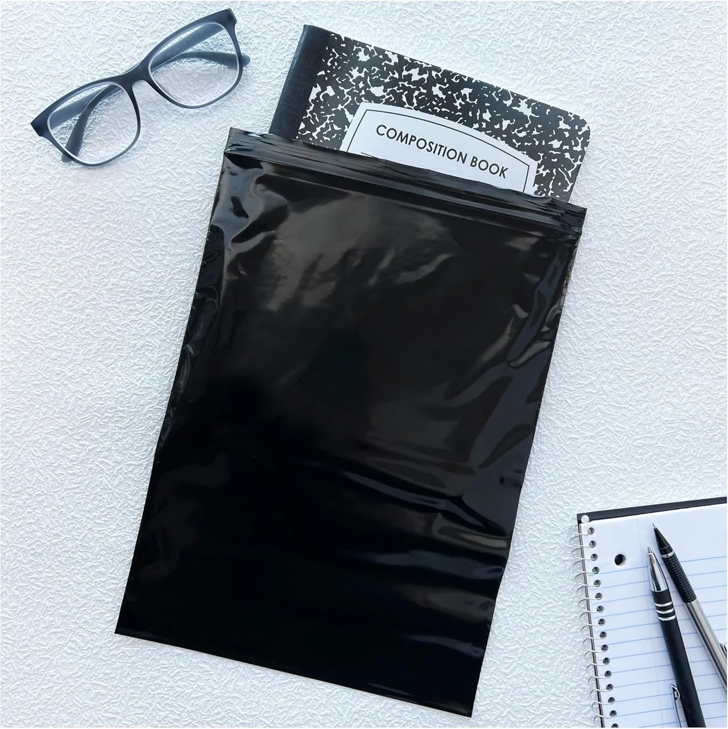 Plymor 9" x 12" (Pack of 100), Black 2 Mil Zipper Reclosable Plastic Bags