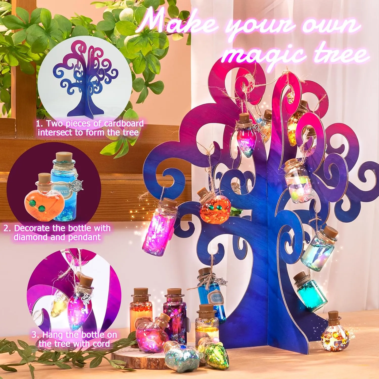 Potion Kits for Kids, 20 Potion Bottles Magic Set, DIY Creative Christmas Decorations Birthday Gifts Craft Kit for Girls and Boys 6 7 8 9 10 