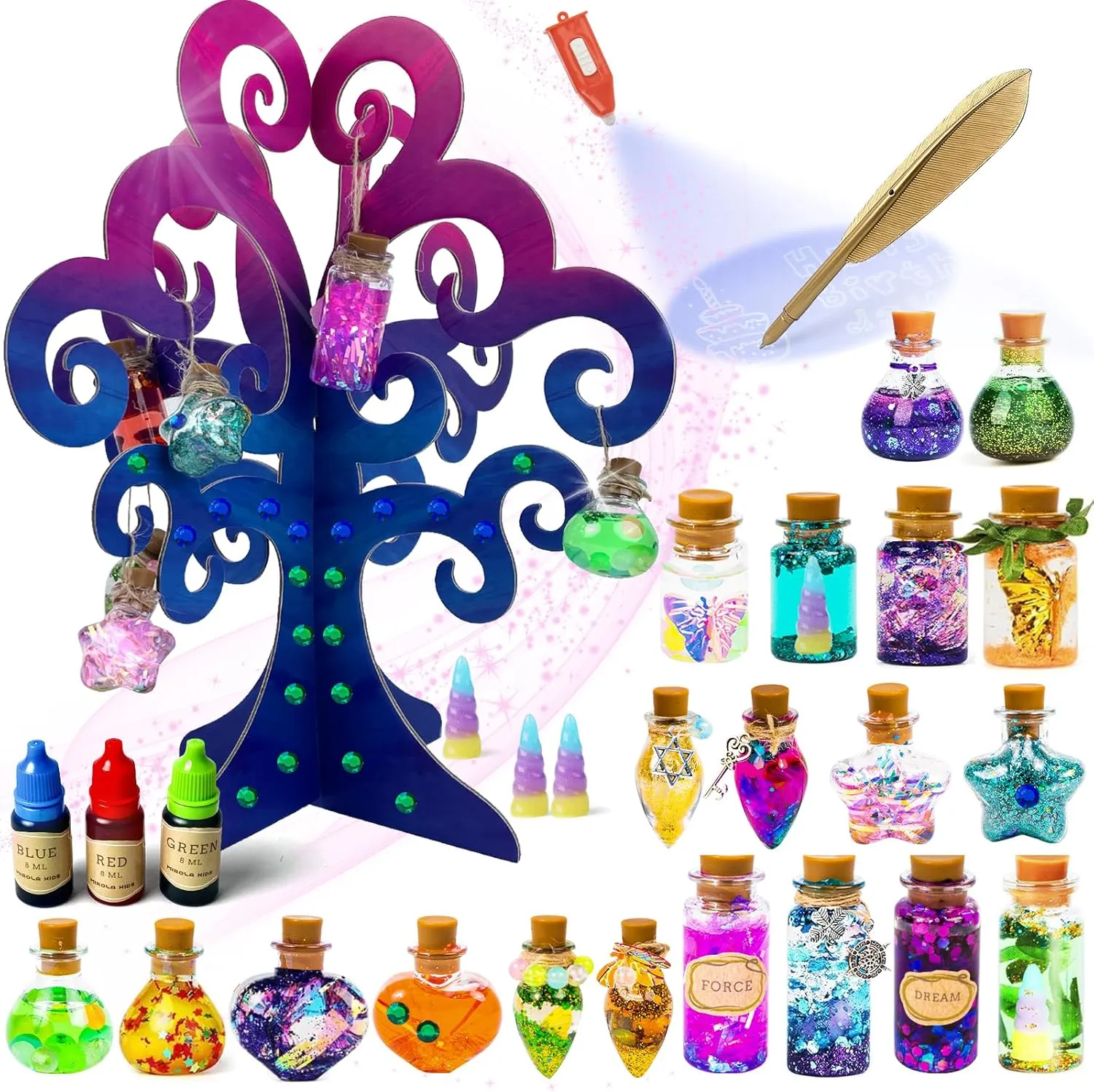 Potion Kits for Kids, 20 Potion Bottles Magic Set, DIY Creative Christmas Decorations Birthday Gifts Craft Kit for Girls and Boys 6 7 8 9 10 