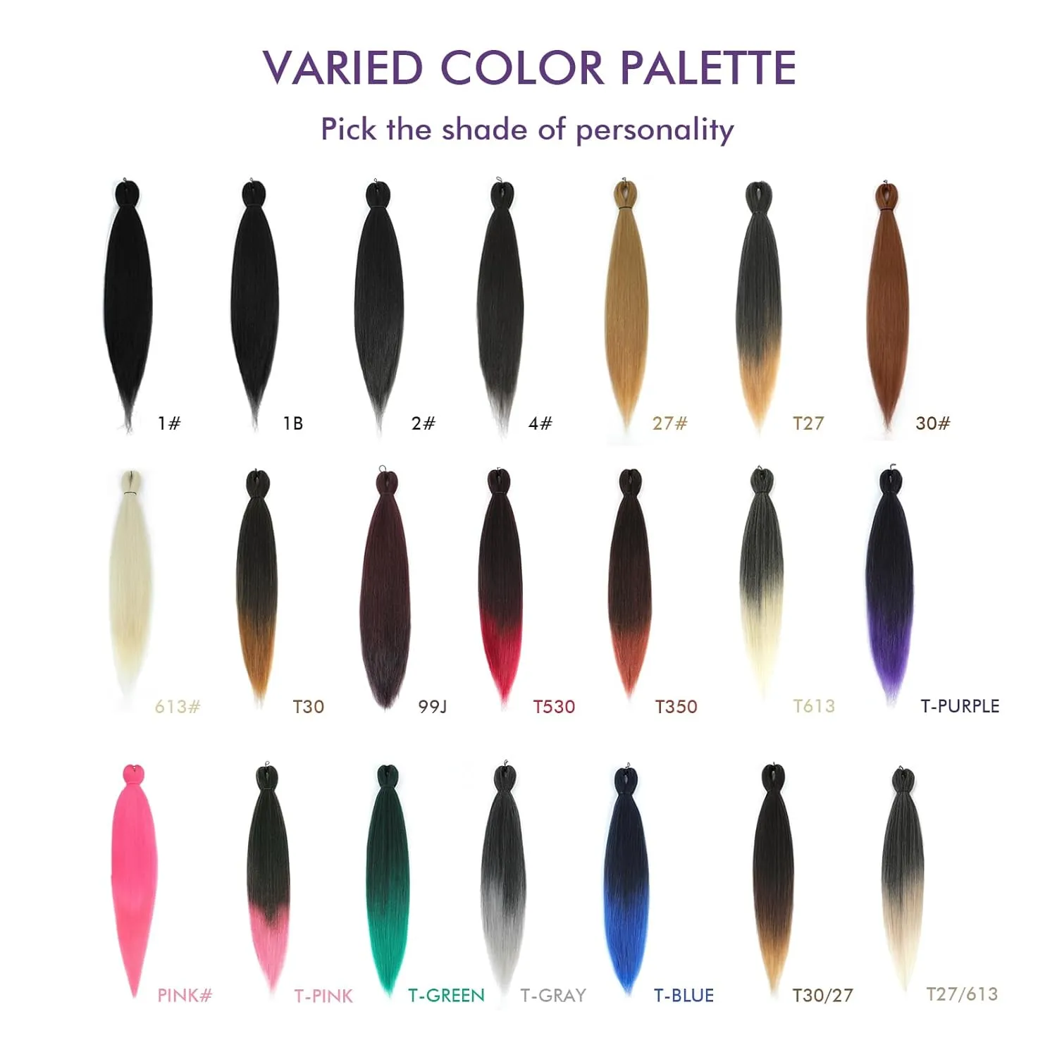 Pre-stretched Braiding Hair - 16 Inch 8 Packs Ombre Pink Braiding Hair For Twist or Box Braids, Yaki Texture Hot Water Setting Synthetic Braiding Hair Extensions (16 Inch, T-Pink-8P)