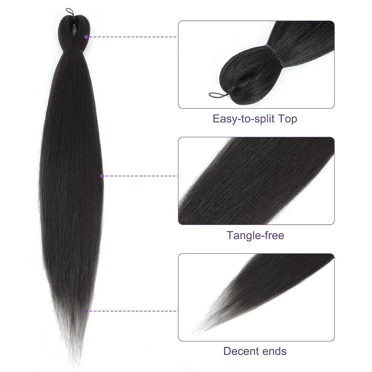 Pre-stretched Braiding Hair - 30 Inch 8 Packs Light Brown Super Long Braiding Hair For Twist or Box Braids, Yaki Texture Hot Water Setting Synthetic Braiding Hair Extensions (30 Inch, #4-8P)