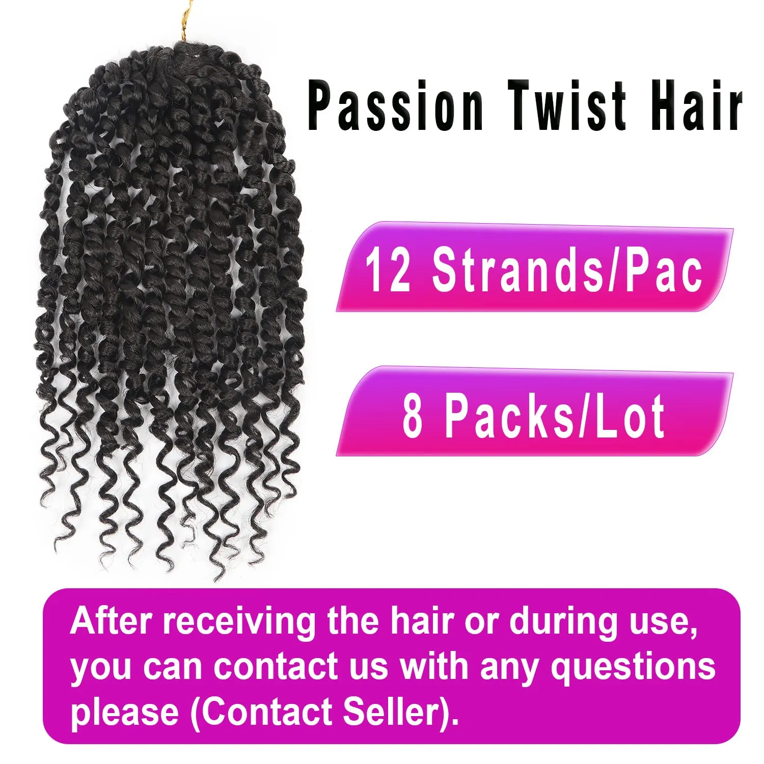Pre-twisted Passion Twist Crochet Hair 10 Inch 8 Packs Crochet Passion Twists, Pre Looped Ombre Blonde Short Passion Twist Hair Crochet Braids Bohemian Crochet Hair T27