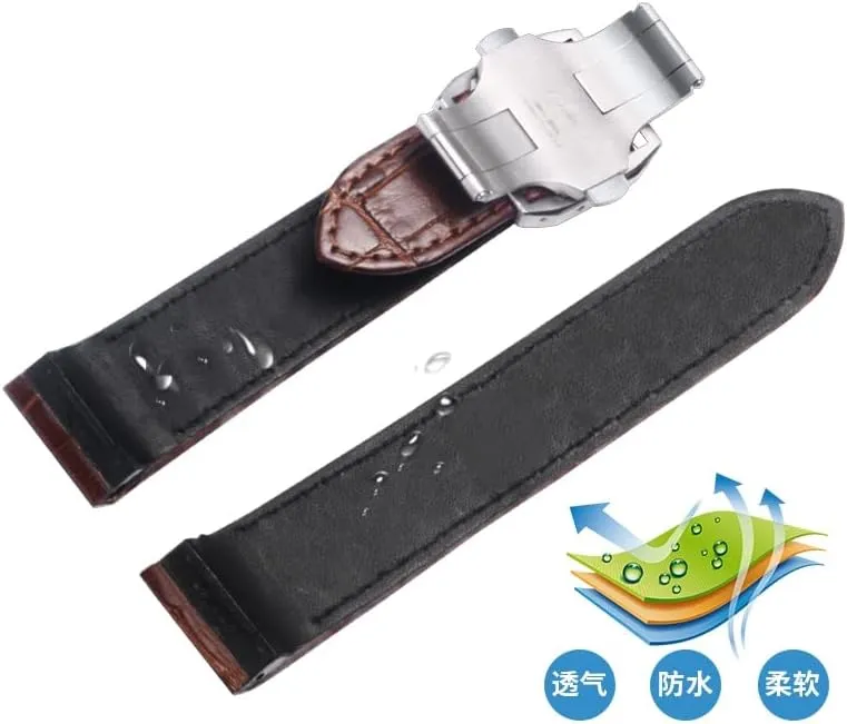Premium leather strap accessories for cartier Santos 100 men and women leather strap 20mm 23mm