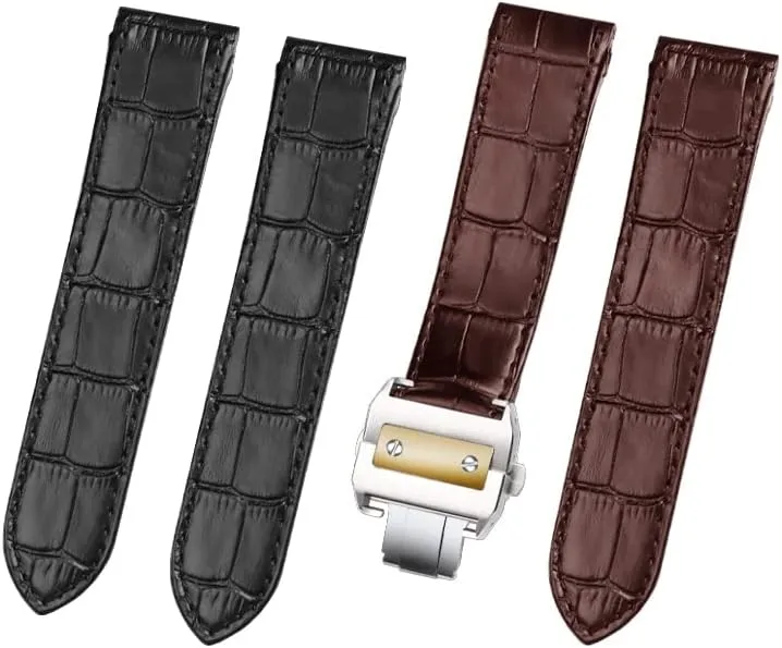 Premium leather strap accessories for cartier Santos 100 men and women leather strap 20mm 23mm