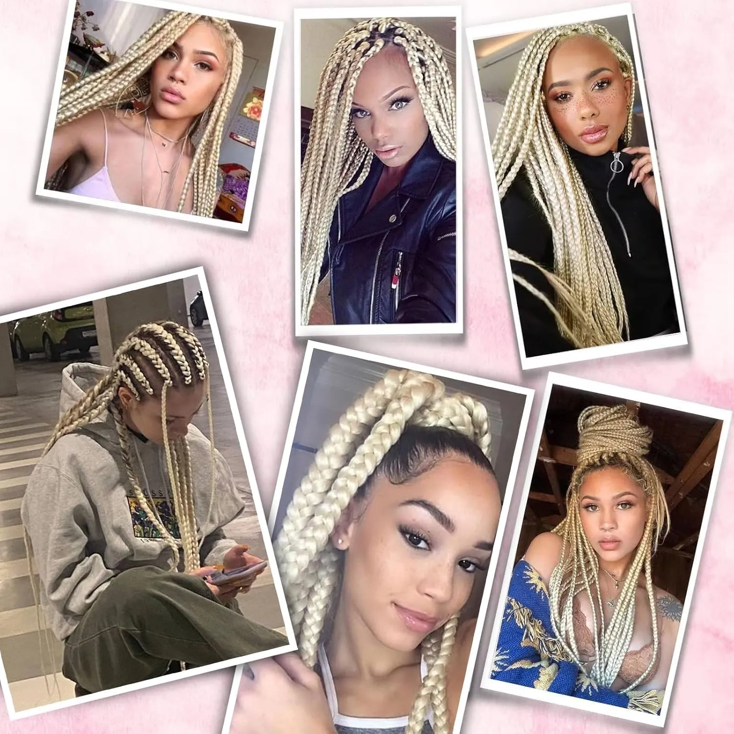 prestretched braiding hair blonde 26 Inch 8 Packs Platinum Blonde Braiding Hair Pre Stretched Professional Synthetic Braids Hair Extension Itch Free Hot Water Setting Yaki Texture (613#, 26inch)