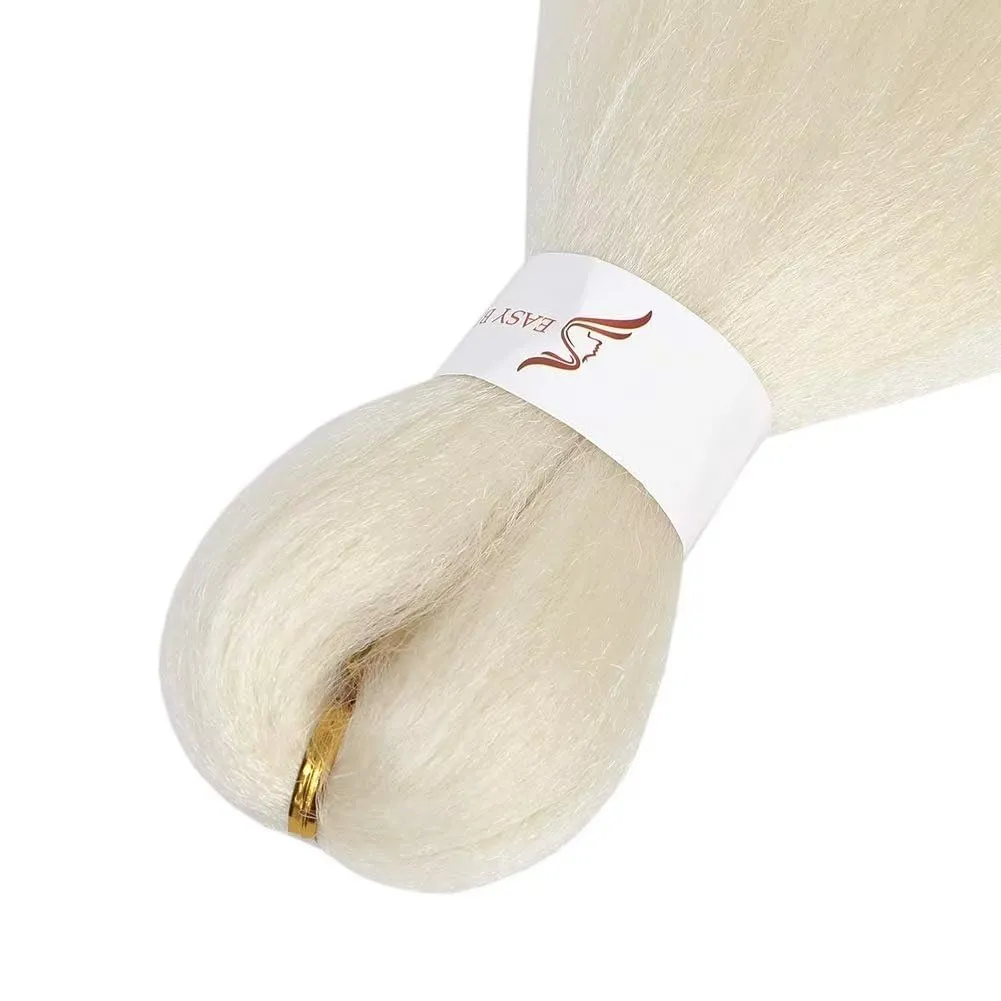 prestretched braiding hair blonde 26 Inch 8 Packs Platinum Blonde Braiding Hair Pre Stretched Professional Synthetic Braids Hair Extension Itch Free Hot Water Setting Yaki Texture (613#, 26inch)