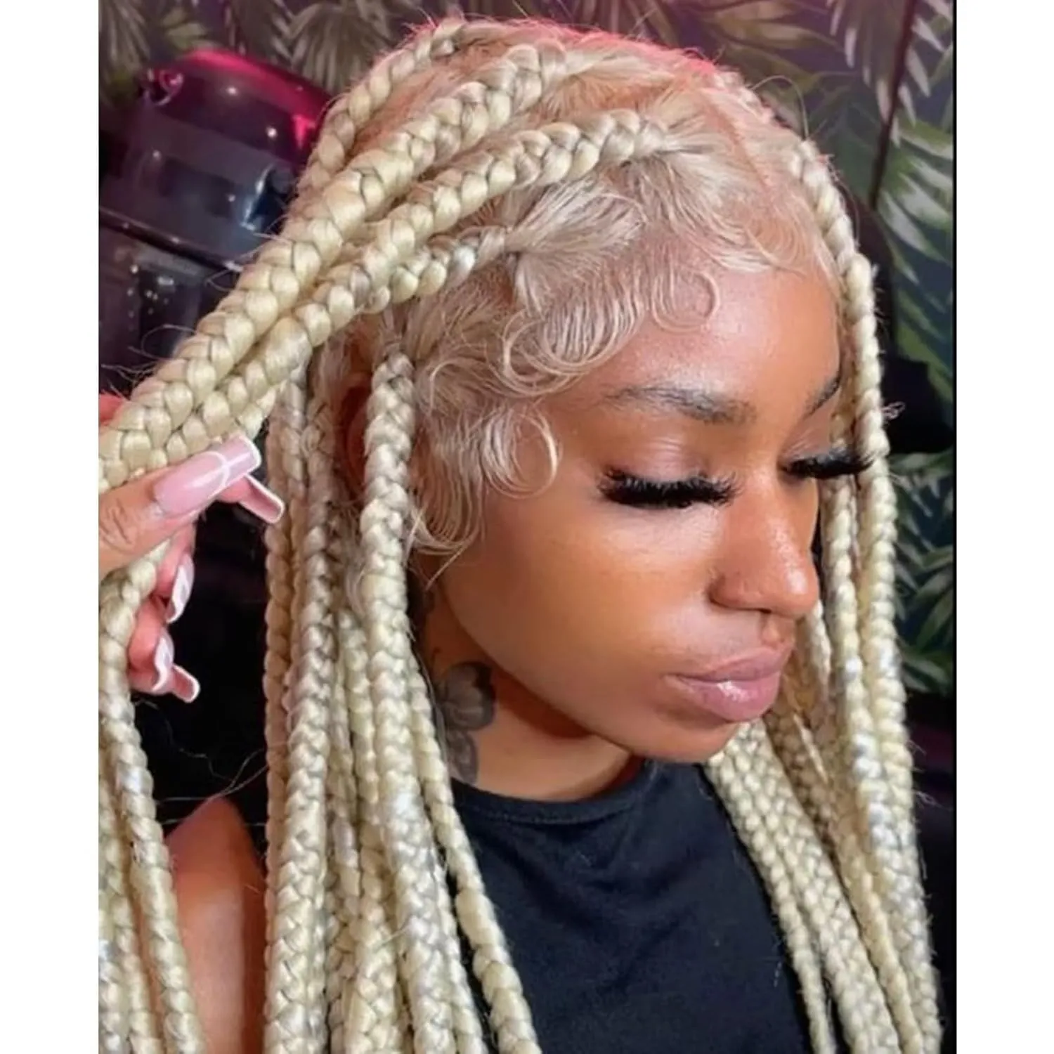 prestretched braiding hair blonde 26 Inch 8 Packs Platinum Blonde Braiding Hair Pre Stretched Professional Synthetic Braids Hair Extension Itch Free Hot Water Setting Yaki Texture (613#, 26inch)