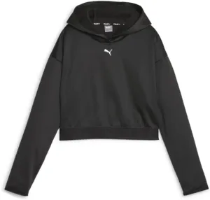 Puma Womens Strong Pwrfleece Cropped Hoodie Training Casual Outerwear Casual - Black - Size M