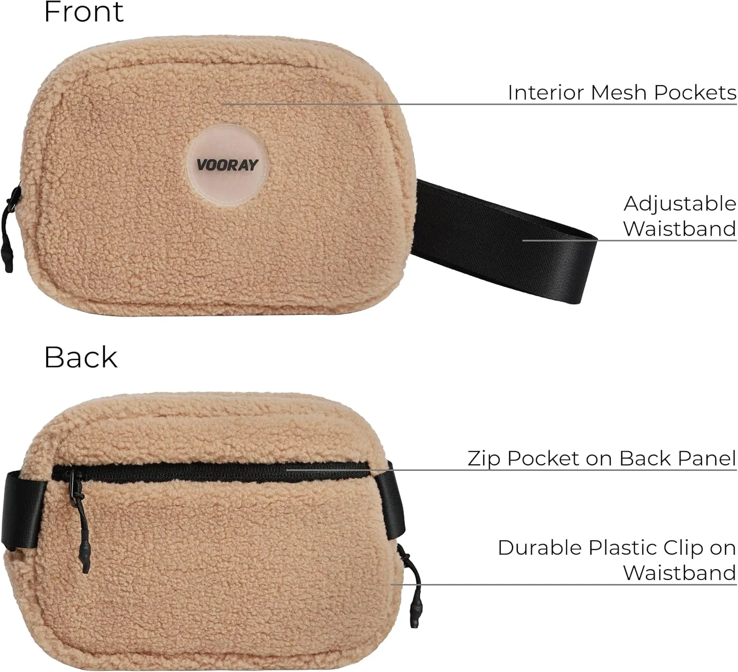 Quinn Belt Bag Camel Sherpa