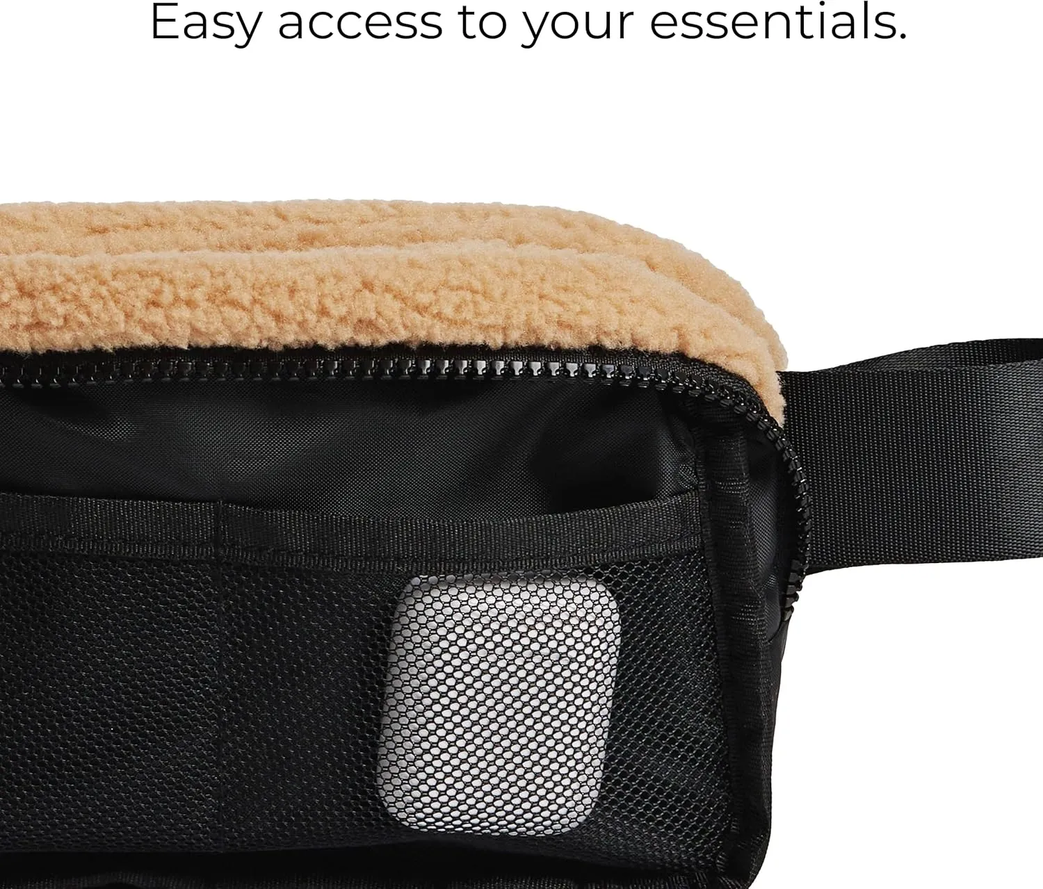 Quinn Belt Bag Camel Sherpa