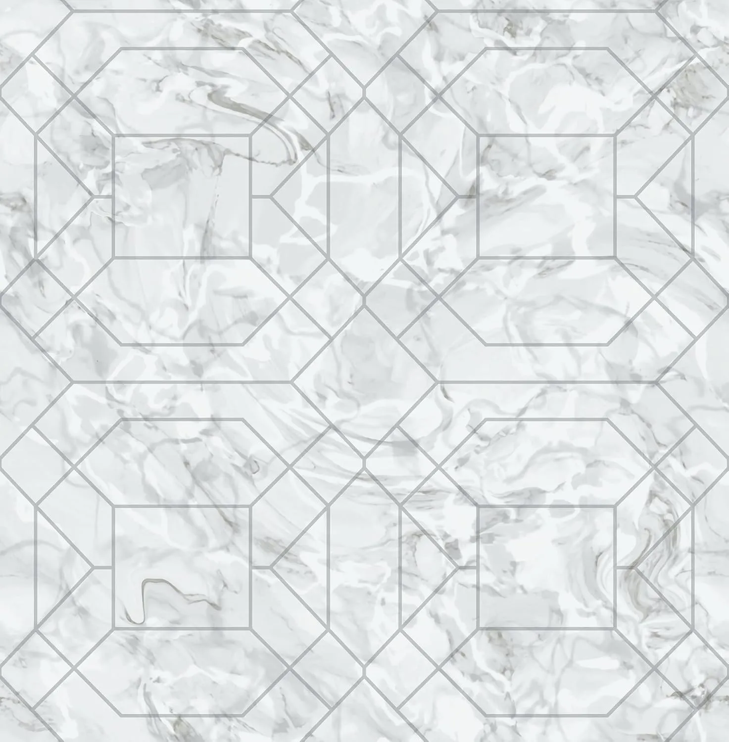 Rachel Zoe Silver Seraphina Peel & Stick Wallpaper
