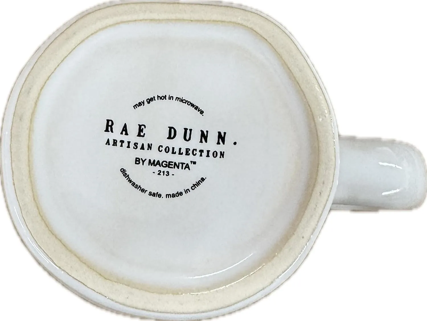Rae Dunn Artisan Collection Ceramic Coffee Mug, White with Embossed Flowers, Nana