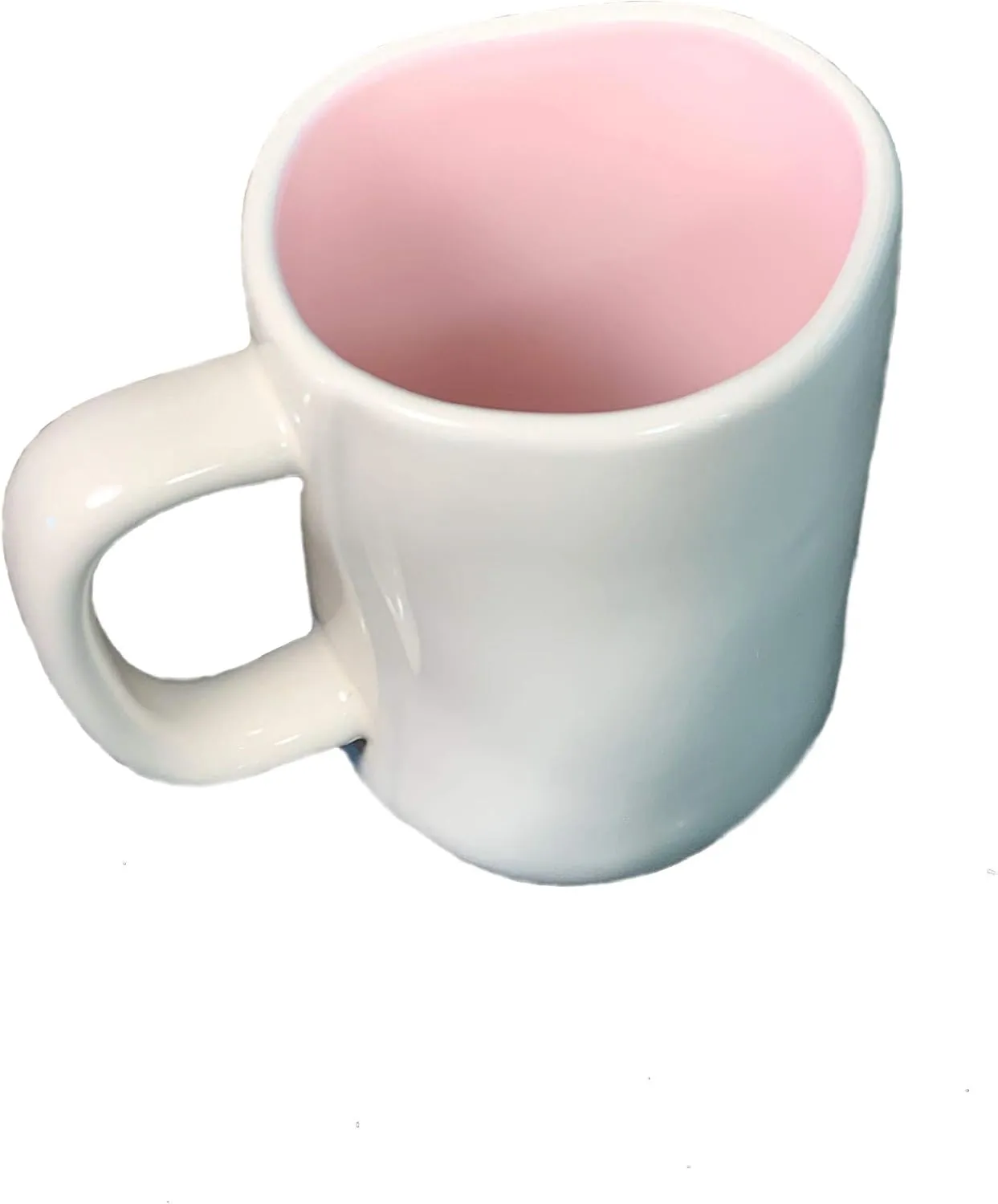 Rae Dunn HOP TO IT Mug - Pink interior - Ceramic - EASTER - very rare!