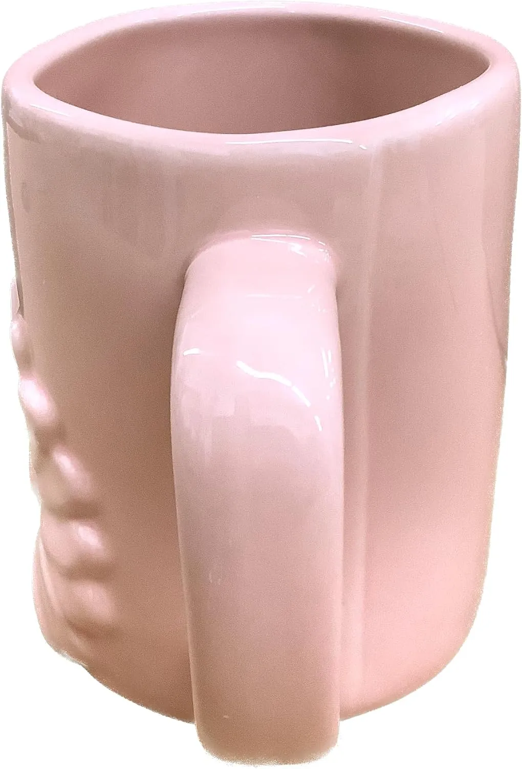 Rae Dunn Mother's Day Coffee Mug, Rosy Pink with Embossed Daisy - MOM