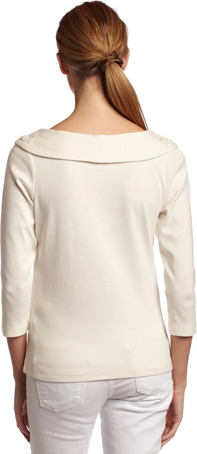 Rafaella Women's Vintage Pearl Marilyn Knit Top