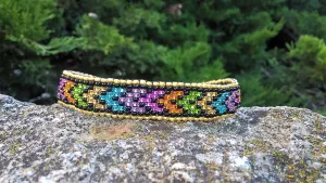 Rainbow Arrows Native America Bead Bracelet, Bead Loom Bracelet, Loom Bead Bracelet, Native America Jewelry, Native America Bead Jewelry