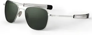 Randolph USA | 23k White Gold Classic Aviator Sunglasses for Men or Women Polarized 100% UV