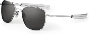 Randolph USA | Bright Chrome Classic Aviator Sunglasses for Men or Women Polarized 100% UV