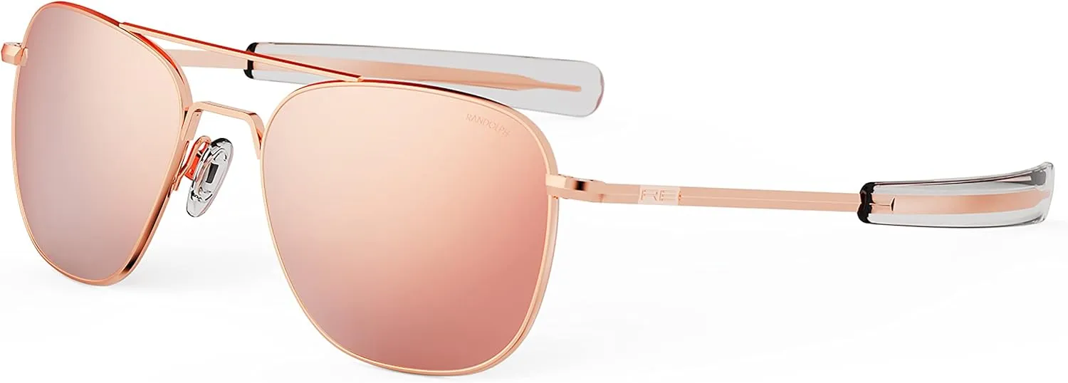 Randolph USA | Gold Classic Aviator Sunglasses for Men or Women 100% UV