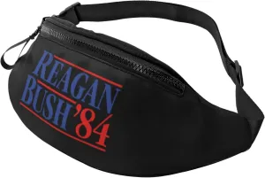 REAGAN BUSH '84 Fanny Pack for Men Women, Sports waist bag, suitable for traveling, hiking and running