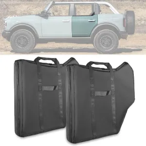 REAR Door Storage Bags for Ford Bronco 4-Door Model 2021-2024 (1 Pair, black)