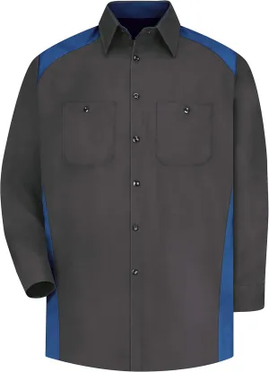 Red Kap Men's Long Stain Resistant Motorsports Shirt, Sleeve