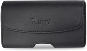Reiko HP102A-IPHONE4BK Premium Durable Horizontal Pouch for iPhone 4/4S - 1 Pack - Retail Packaging - Black